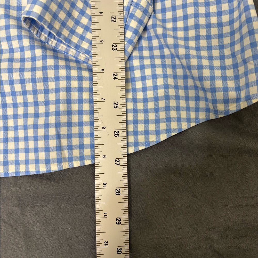 Men’s UNTUCKit Steven’s Long Sleeve Button Down Shirt Blue And White Check XXL - Picture 4 of 7